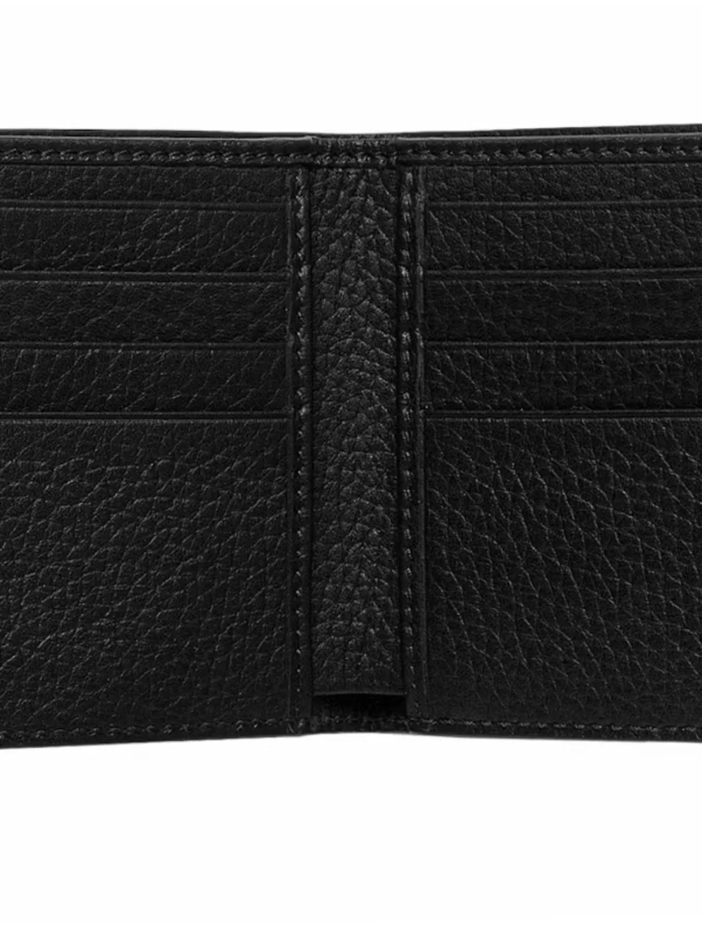 100% Authentic GUCCI Jumbo GG Leather Folded Wallet 739475 - Black!